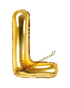 Luftballon Buchstabe L, gold, 35 cm