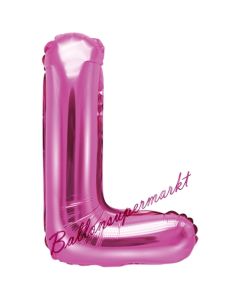 Luftballon Buchstabe L, pink, 35 cm