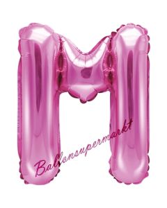 Luftballon Buchstabe M, pink, 35 cm