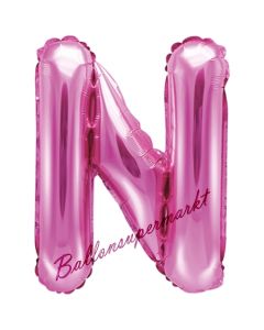 Luftballon Buchstabe N, pink, 35 cm