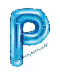 Luftballon Buchstabe P, blau, 35 cm