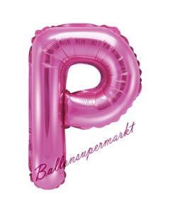 Luftballon Buchstabe P, pink, 35 cm