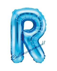 Luftballon Buchstabe R, blau, 35 cm