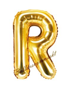 Luftballon Buchstabe R, gold, 35 cm