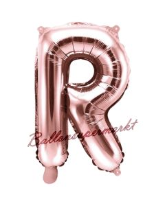 Luftballon Buchstabe R, roségold, 35 cm