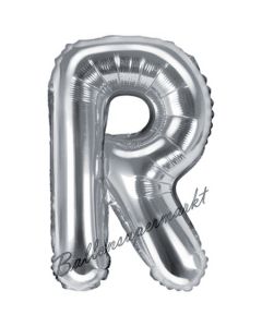 Luftballon Buchstabe R, silber, 35 cm
