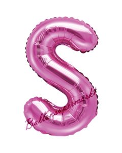 Luftballon Buchstabe S, pink, 35 cm
