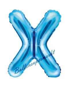 Luftballon Buchstabe X, blau, 35 cm