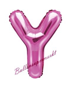 Luftballon Buchstabe Y, pink, 35 cm