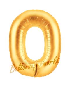Großer Buchstabe O Luftballon aus Folie in Gold