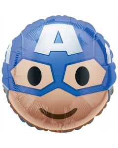 Captain America Emoticon Luftballon aus Folie mit Helium