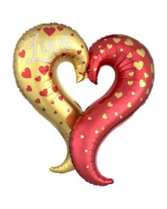 Curvy Heart Love Luftballon aus Folie inklusive Helium