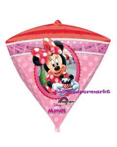 Diamonz Luftballon aus Folie Minnie Mouse inklusive Helium, Frontansicht