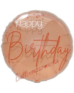 Happy Birthday Elegant Lush Blush, Luftballon aus Folie mit Helium