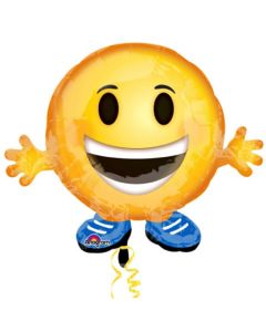 Emoticon Buddy, Folienballon mit Ballongas-Helium 