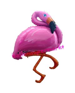Pink Flamingo, Folienballon mit Ballongas-Helium 