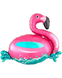Flamingo Schwimmring, Folienballon mit Ballongas-Helium 