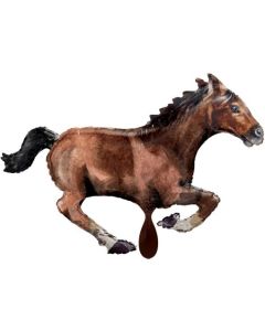 Folienballon Galloping Horse, braun inklusive Helium