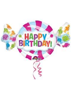 Happy Birthday Bonbon Luftballon zum Geburtstag mit Helium Ballongas