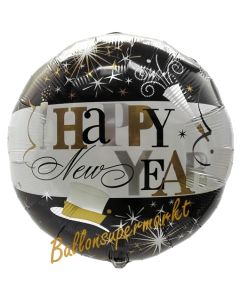 Silvester Luftballon, Silvester-Partydekoration, Folienballon ohne Ballongas, Happy New Year Elegant