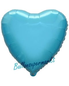 Herzluftballon Aquamarin, Ballon in Herzform mit Ballongas Helium