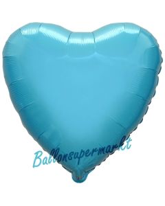 Luftballon aus Folie in Herzform, aquamarin