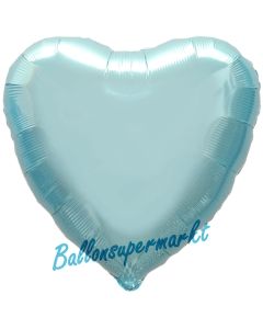Herzluftballon Hellblau, Ballon in Herzform mit Ballongas Helium