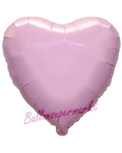 Herzluftballon Hellrosa, Ballon in Herzform mit Ballongas Helium