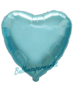 Herzluftballon Himmelblau, Ballon in Herzform mit Ballongas Helium