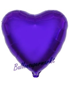 Luftballon aus Folie in Herzform, lila