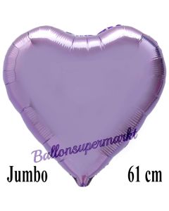 Großer Luftballon aus Folie in Herzform, Flieder