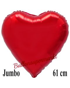 Großer Luftballon aus Folie in Herzform, rot