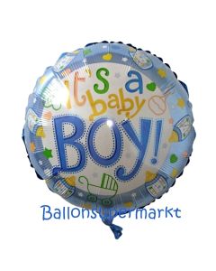 It's a Baby Boy Luftballon aus Folie mit Helium