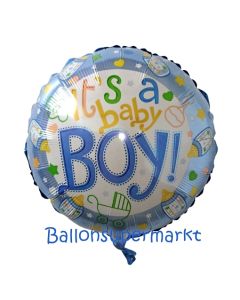 It's a Baby Boy Luftballon aus Folie ohne Helium