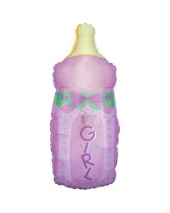 It's a Girl Babyflasche, Luftballon aus Folie inklusive Helium