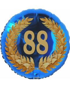 Lorbeerkranz 88, Luftballon aus Folie zum 88. Geburtstag, ohne Ballongas