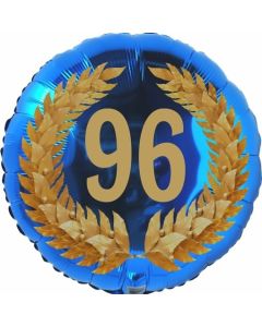 Lorbeerkranz 96, Luftballon aus Folie zum 96. Geburtstag, ohne Ballongas