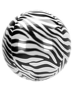 Orbz Luftballon aus Folie, Animal Print Zebra, inklusive Helium