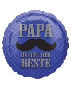 Luftballon zum Vatertag. Papa du bist der Beste, ungefüllt