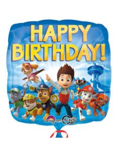 Paw Patrol Happy Birthday, Luftballon aus Folie, ungefüllt