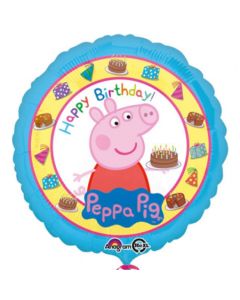 Peppa Wutz Happy Birthday, Luftballon aus Folie, ungefüllt