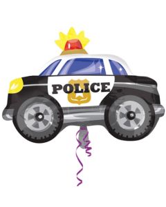 Polizeiauto, Luftballon aus Folie inklusive Helium-Ballongas