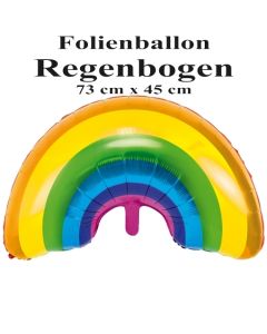 Regenbogen, Folienballon mit Ballongas-Helium