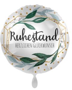 Folienballon zum Ruhestand ohne Helium