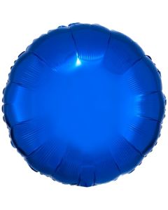 Runder Luftballon aus Folie, Blau, 45 cm