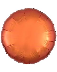 Rundluftballon Orange, 45 cm mit Ballongas Helium