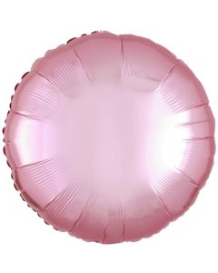 Runder Luftballon aus Folie, Hellrosa, 18"