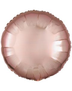 Rundluftballon Roségold, 45 cm mit Ballongas Helium