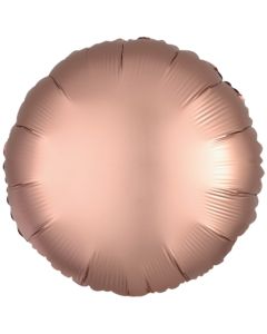 Runder Luftballon aus Folie, Rosegold, Satin Luxe, 18"