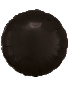 Runder Luftballon aus Folie, Schwarz, 18"